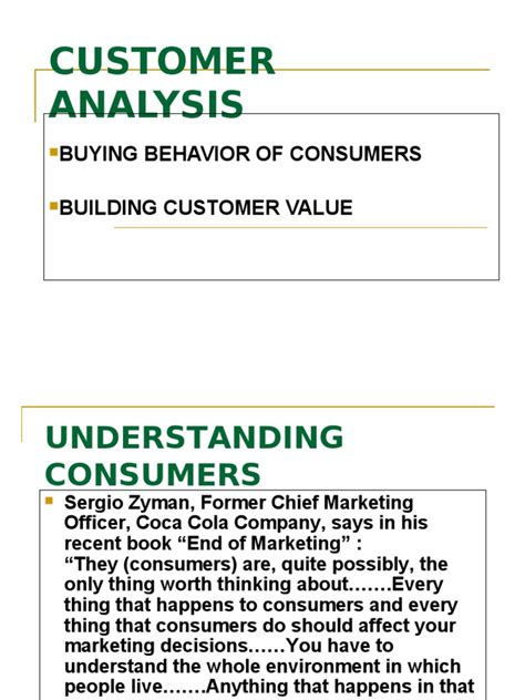 Customer Analysis | Behavior | Motivation