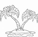 Coconut Palm Trees On Island Coloring Pages  Cool sketch template