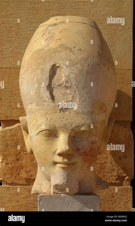 Hatshepsut head in temple near Luxor in Egypt Stock Photo - Alamy