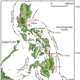 The Philippine fault in central Luzon Island. Open stars denote ...