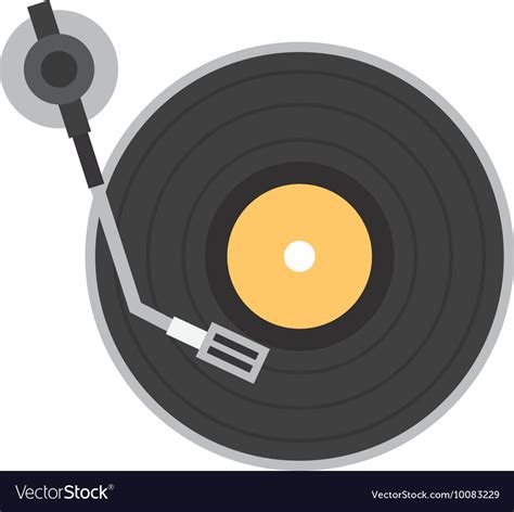 Long play disk player icon Royalty Free Vector Image