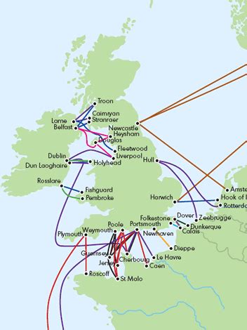 Map Uk Ferry Routes - Direct Map