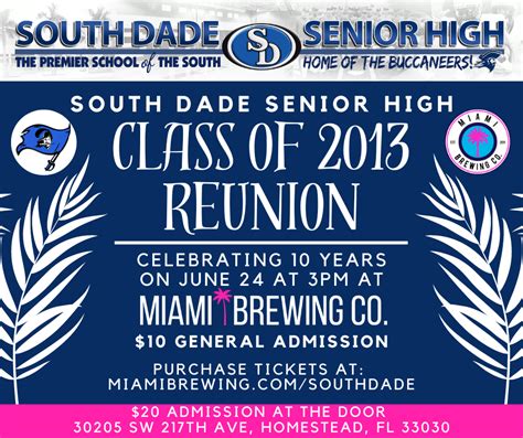 SOUTH DADE SENIOR HIGH CLASS OF 2013 REUNION - Miami Brewing Company