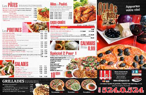 Atlas Pizza Menu, Menu for Atlas Pizza, Plateau Mont-Royal, Montreal - Urbanspoon/Zomato