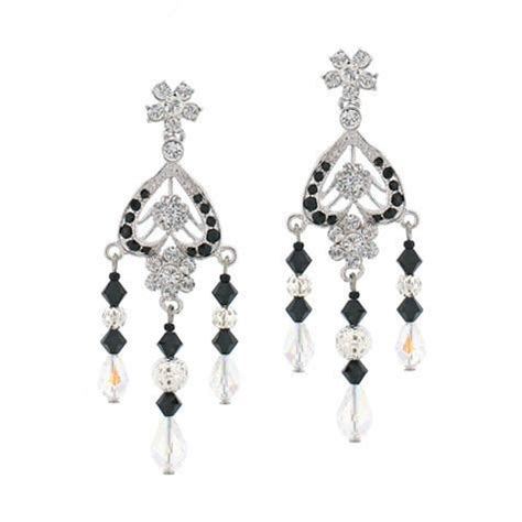 Black Crystal Chandelier Earrings | Giavan