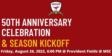 50th Anniversary Celebration and Season Kickoff | Mustang Soccer League