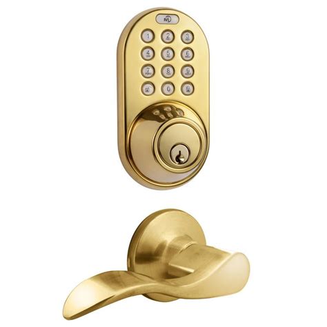 Keyless Entry Deadbolt and Lever Handle Door Lock Combo Pack with Electronic Digital Keypad ...