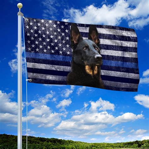 Police Dog. K9. The Thin Blue Line Flag THB2220GF - Flagwix