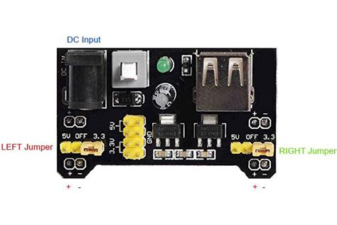 MB102 Breadboard Power Supply Module 3.3V 5V For Arduino Solderless Breadboard Other Electrical ...