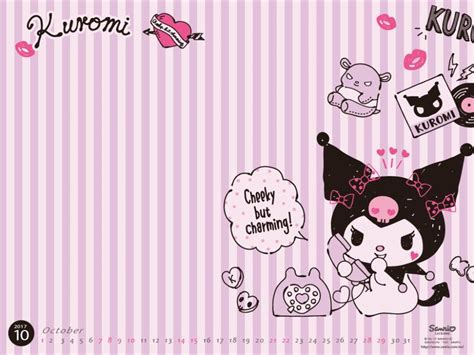 the wallpaper is pink and white with cartoon characters on it's side,