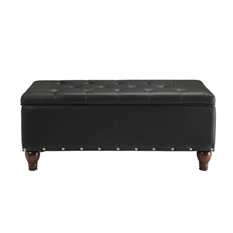 Alaterre Furniture Black Storage Bench-ASCA05BL - The Home Depot