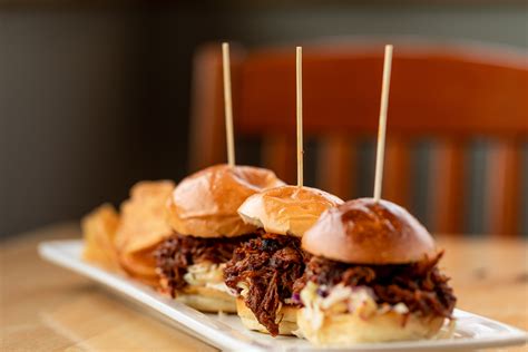 BBQ Pulled Pork Sliders - Menu - Rincon Brewery - Restaurant and Brewery on the Central Coast in ...