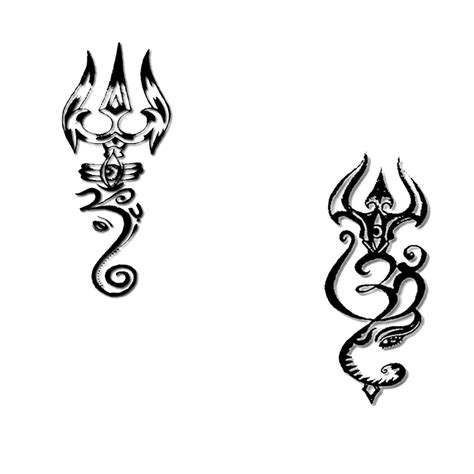 Om Ganesh Ji With Trishul God Combo Tattoo Men and Women Waterproof ...