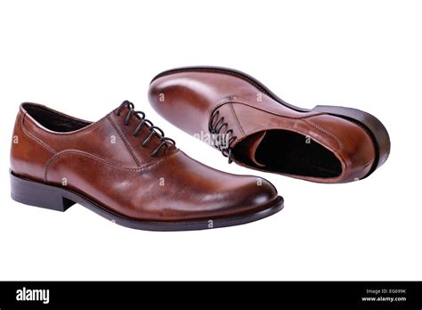 Brown shoes for men business style Stock Photo - Alamy