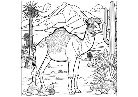 African Desert Coloring Page Digital And Printable Mo - vrogue.co