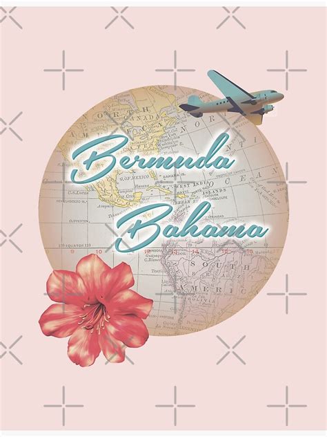 "Bermuda Bahama Beach Boys Kokomo Song Vintage Wold Map Travel" Poster for Sale by PaintedRose ...