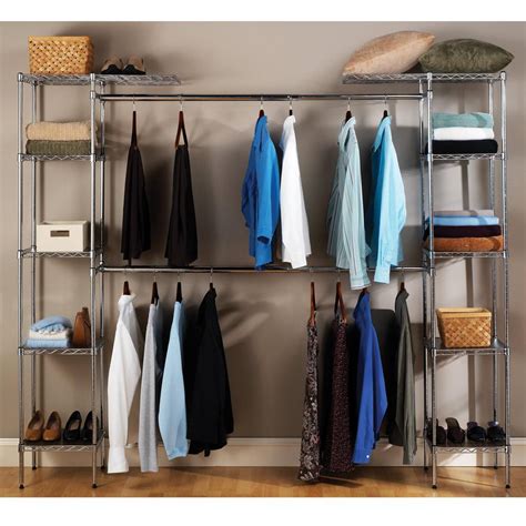 Seville Classics Silver Expandable Closet Organizer System SHE05813BZ ...