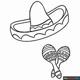 Cinco de Mayo Coloring Page  Easy Drawing Guides sketch template