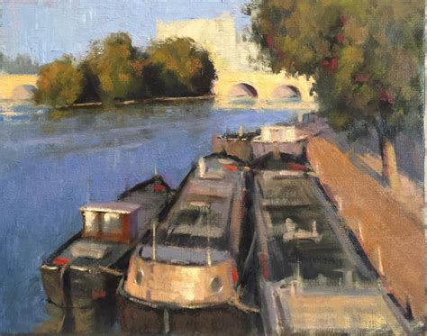 Sunset from Pont des Arts, 16 x 20, oil. : r/painting