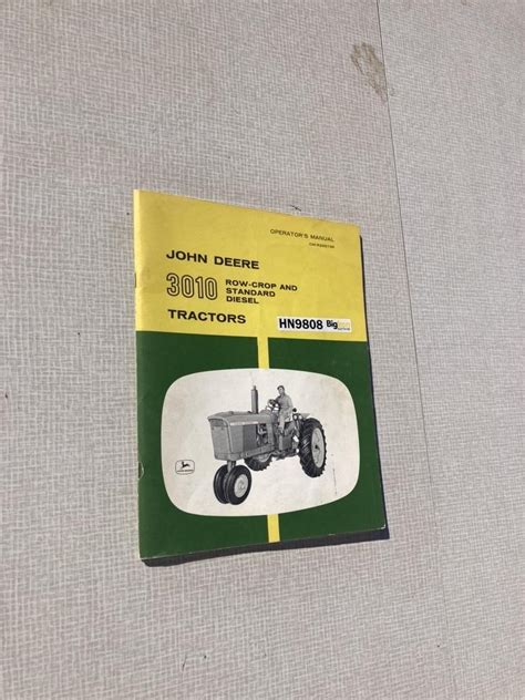 John Deere 3010 Owner’s Manual BigIron Auctions