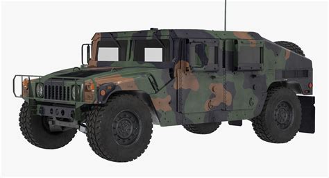 3d humvee m1151 simple interior model