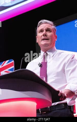 London, UK. 10 October 2023. Labour leader Keir Starmer speaks during ...