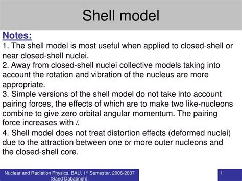 PPT - Shell model PowerPoint Presentation, free download - ID:5635329