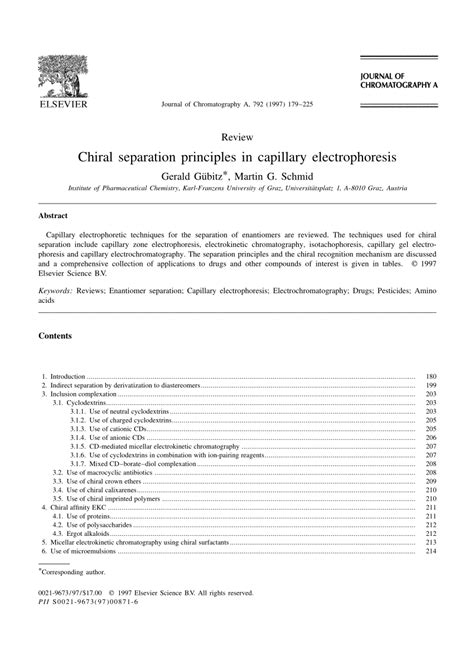 (PDF) Chiral Separation Principles