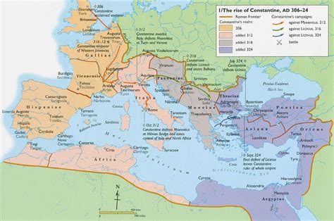 Roman Empire Under Constantine Map - Draw A Topographic Map