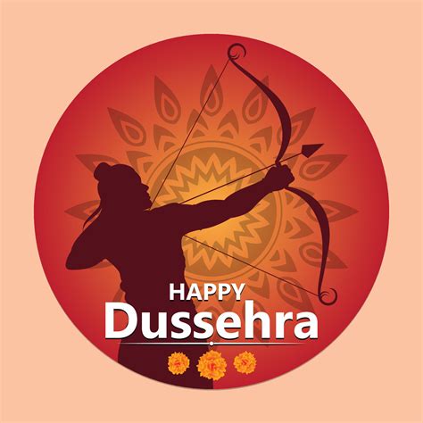 Dussehra greeting card with Lord Ram vector illustration 32041288 ...