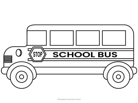 Free Printable School Bus Template - Simple Mom Project | School bus ...