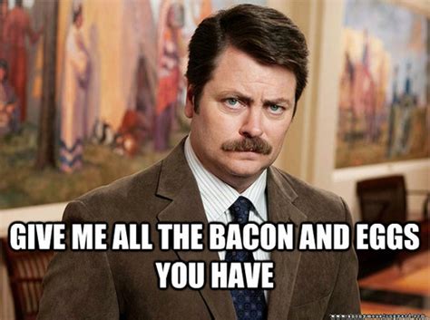 Eat Cake Be Merry: Ron Swanson Cake: Give me ALL the bacon and eggs you have.