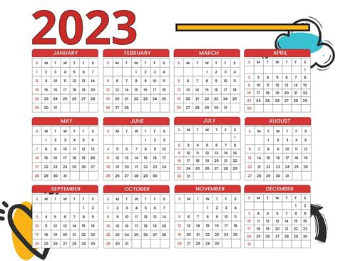 2023 printable calendar pdf or excel icalendarsnet - printable paper download yearly annual ...