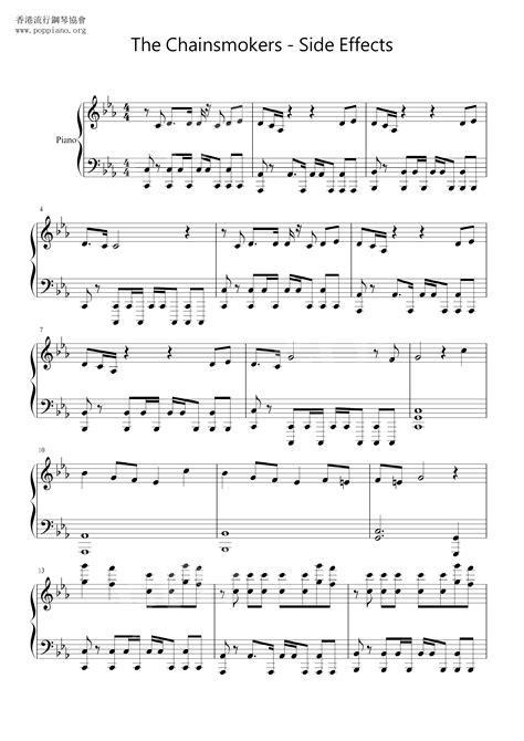 The Chainsmokers-Side Effects Sheet Music pdf, - Free Score Download ★