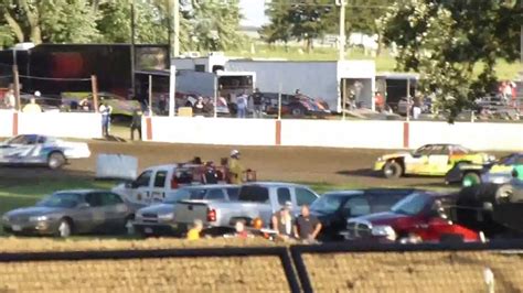 west liberty raceway stock car heat 1 7/27/13 - YouTube