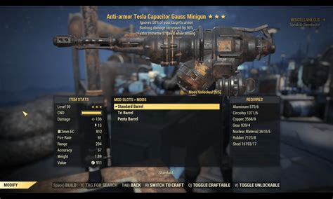 Fallout 76 Gauss Minigun Guide - Location, Mods, Stats, and More