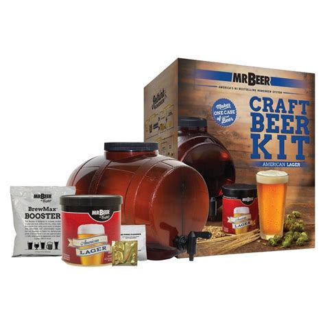 MR BEER Classic American Craft Lager Starter Kit Home Brewer Ingredient 2 Gallon | Beer kit ...