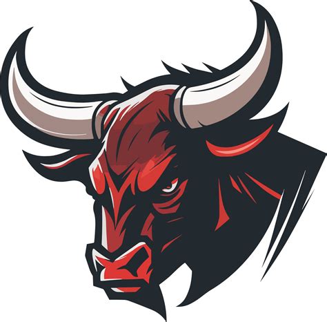 Angry bull with huge horns vector logo. Perfect design for gym or sport logo. 22758864 Vector ...