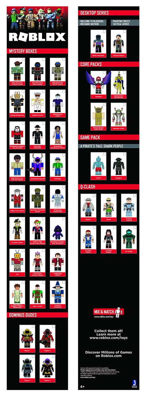 Roblox Series 11 Checklist