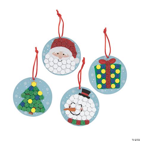 Christmas Glitter Mosaic Ornament Craft Kit - Makes 12 - Discontinued