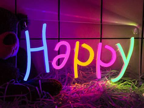 Happy Neon Sign - LITASIGN