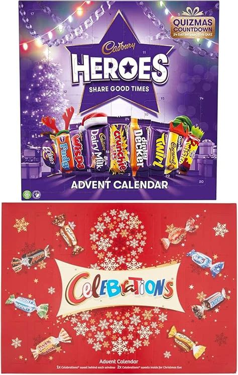 Celebrations Chocolate Advent Calendar 230g Heroes Christmas Chocolate ...