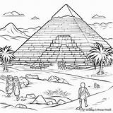 Egyptian Pyramid Coloring Page sketch template