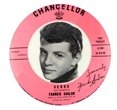 Hake's - 1959 FRANKIE AVALON VENUS BUTTON.