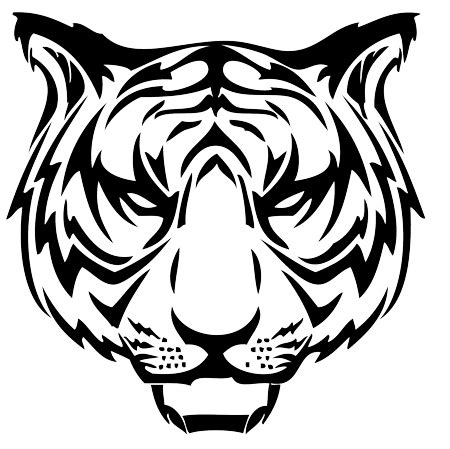 tribal tiger head tattoo - Clip Art Library