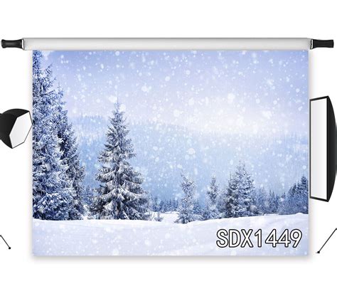 Winter Wonderland Backdrop Snow Landscape Scene Forest Photography Background | eBay