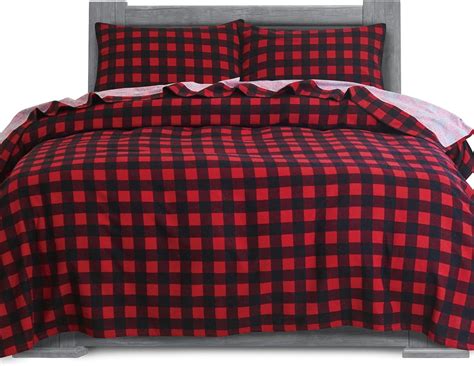 100% Cotton Flannel Sheets Set - Flannel Sheets Full, 4-Piece Flannel Bed Sheets - Lightweight ...