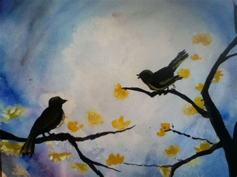 Simple bird painting... | Birds painting, Art painting, Painting