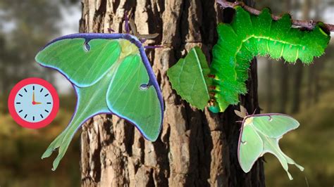 Luna Moth Life Cycle in ONE MINUTE! Actias luna / Moon moth - YouTube