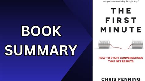 The First Minute | Book Summary - YouTube